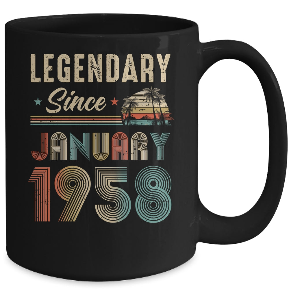 65 Years Old Legendary Since January 1958 65th Birthday Mug | teecentury