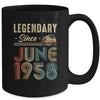 65 Years Old Legendary Since June 1958 65th Birthday Mug | teecentury