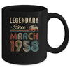 65 Years Old Legendary Since March 1958 65th Birthday Mug | teecentury