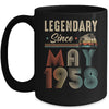 65 Years Old Legendary Since May 1958 65th Birthday Mug | teecentury