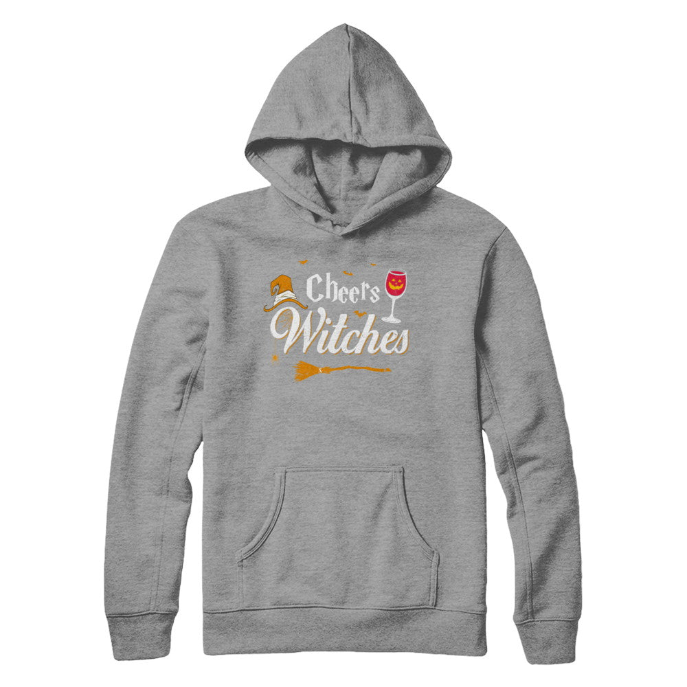 Cheers Witches Happy Hallowine Witch Halloween T-Shirt & Hoodie | Teecentury.com