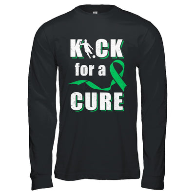 Kick For A Cure Soccer Green Liver Cancer Lymphoma Awareness T-Shirt & Hoodie | Teecentury.com