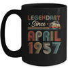 65th Birthday 65 Years Old Legendary Since April 1957 Mug Coffee Mug | Teecentury.com