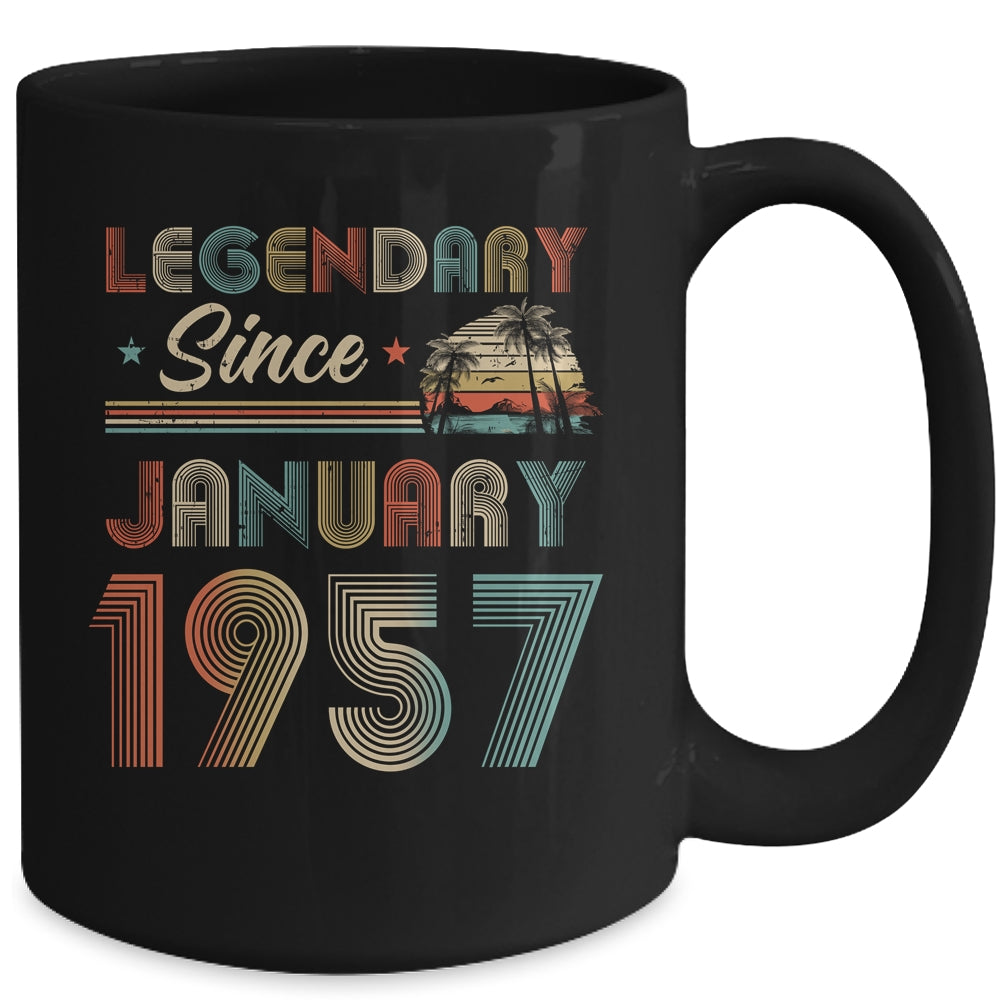 65th Birthday 65 Years Old Legendary Since January 1957 Mug Coffee Mug | Teecentury.com