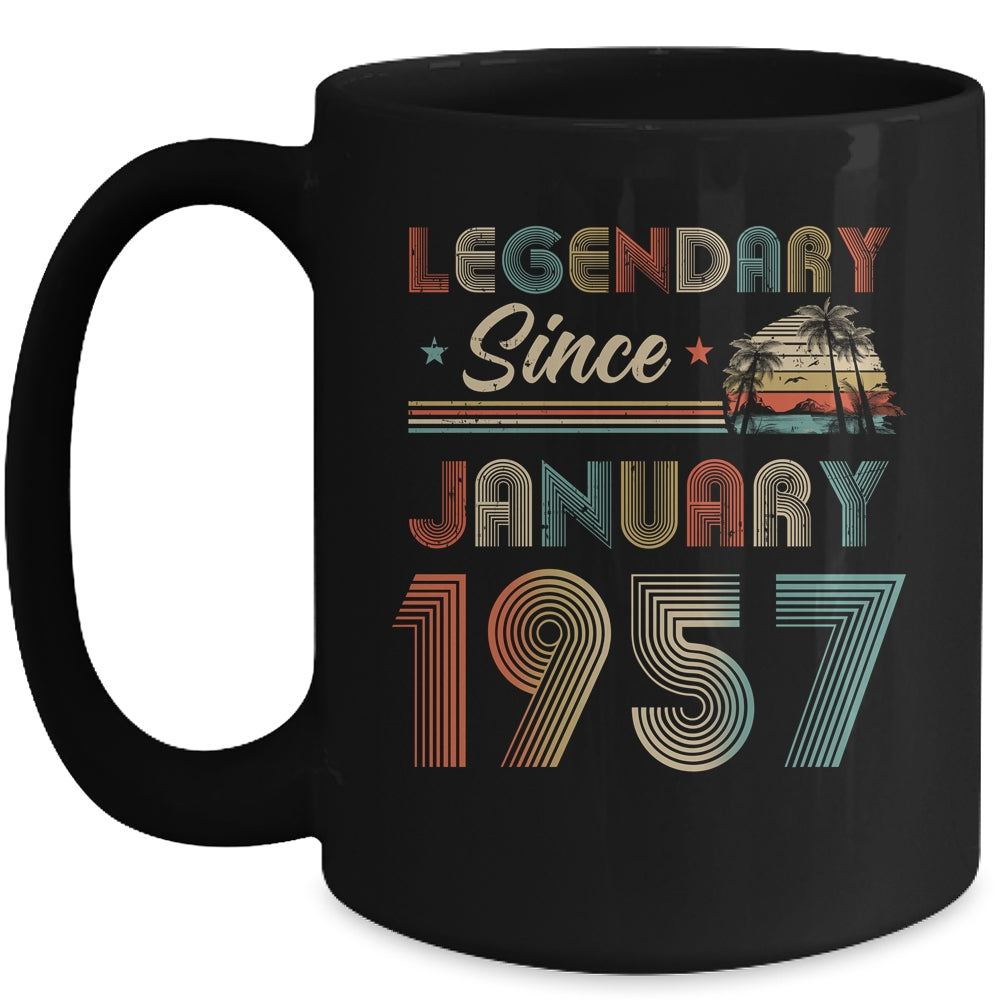 65th Birthday 65 Years Old Legendary Since January 1957 Mug Coffee Mug | Teecentury.com
