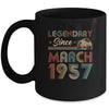 65th Birthday 65 Years Old Legendary Since March 1957 Mug Coffee Mug | Teecentury.com