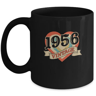 66th Birthday Gifts Classic Retro Heart Vintage 1956 Mug Coffee Mug | Teecentury.com
