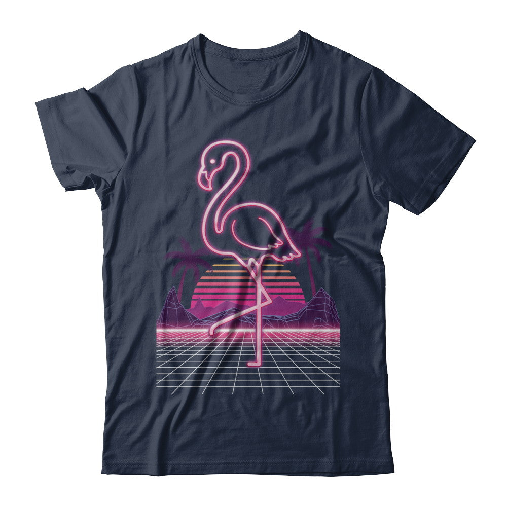 80s Retro Neon Sign Pink Flamingo Bird Shirt & Hoodie - Teecentury.com