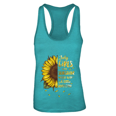 July Girls Are Sunshine Mixed With A Little Hurricane T-Shirt & Tank Top | Teecentury.com