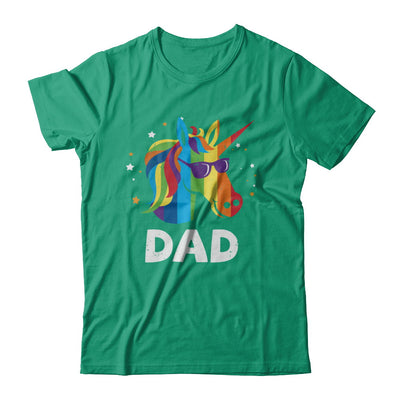 LGBT Pride Lesbian Gay Proud Dad Unicorn T-Shirt & Hoodie | Teecentury.com
