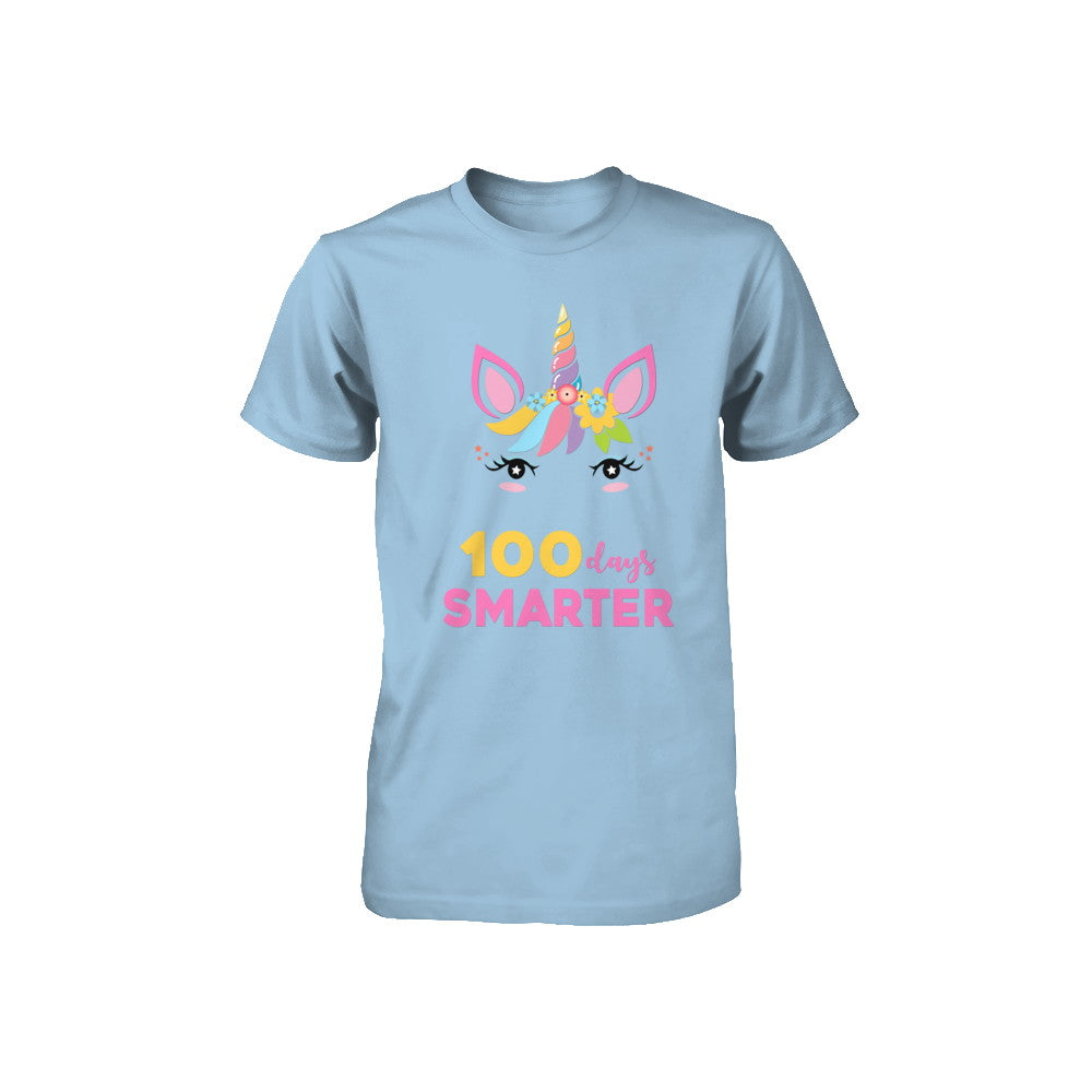 100 Days Smarter Of School Unicorn Girl Gifts Youth Youth Shirt | Teecentury.com