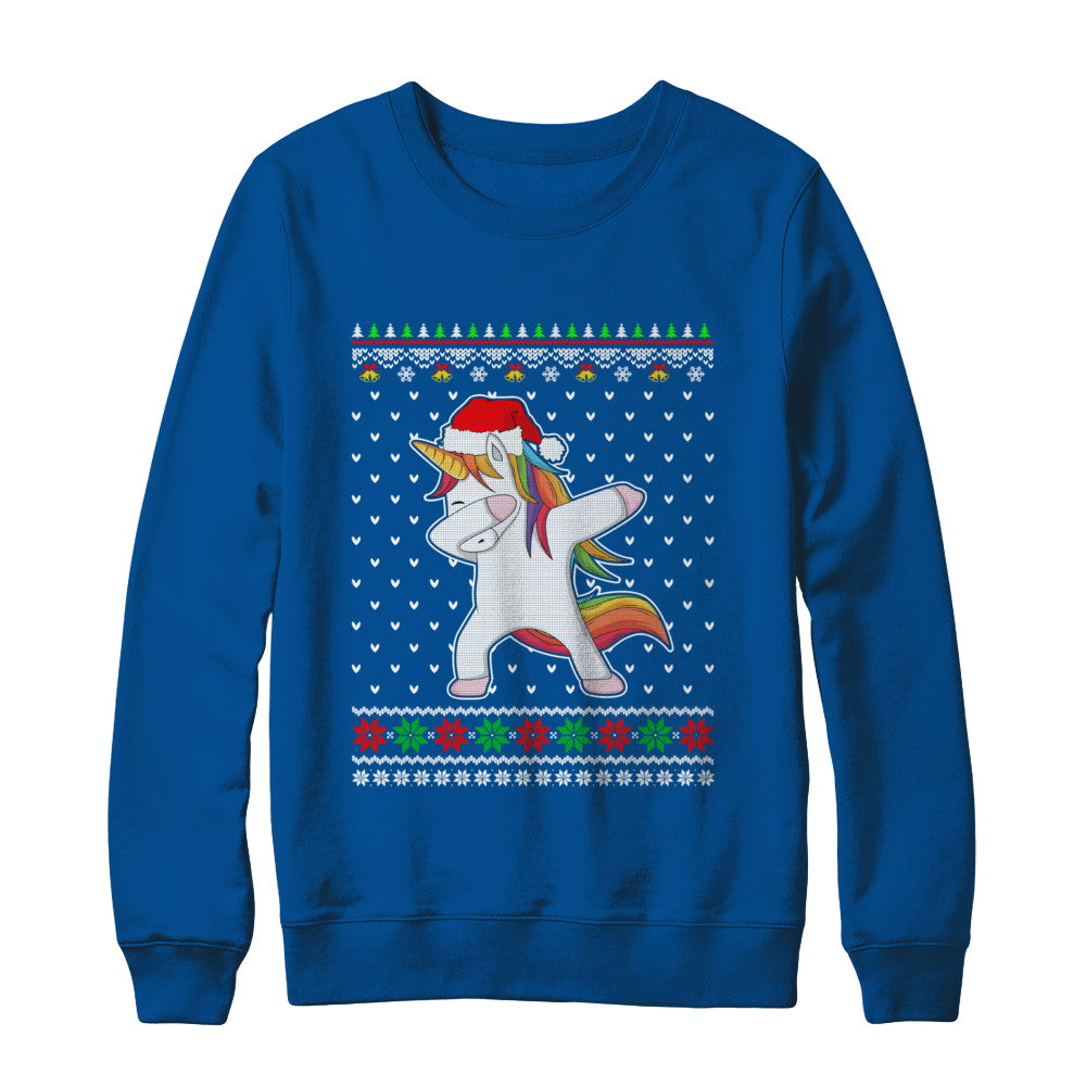 Dabbing Tangled Lights Ugly Christmas Sweater Girls T-Shirt & Sweatshirt | Teecentury.com