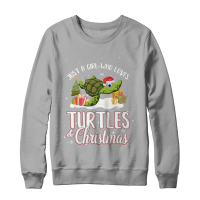 Just A Girl Who Loves Turtles And Christmas T-Shirt & Sweatshirt | Teecentury.com