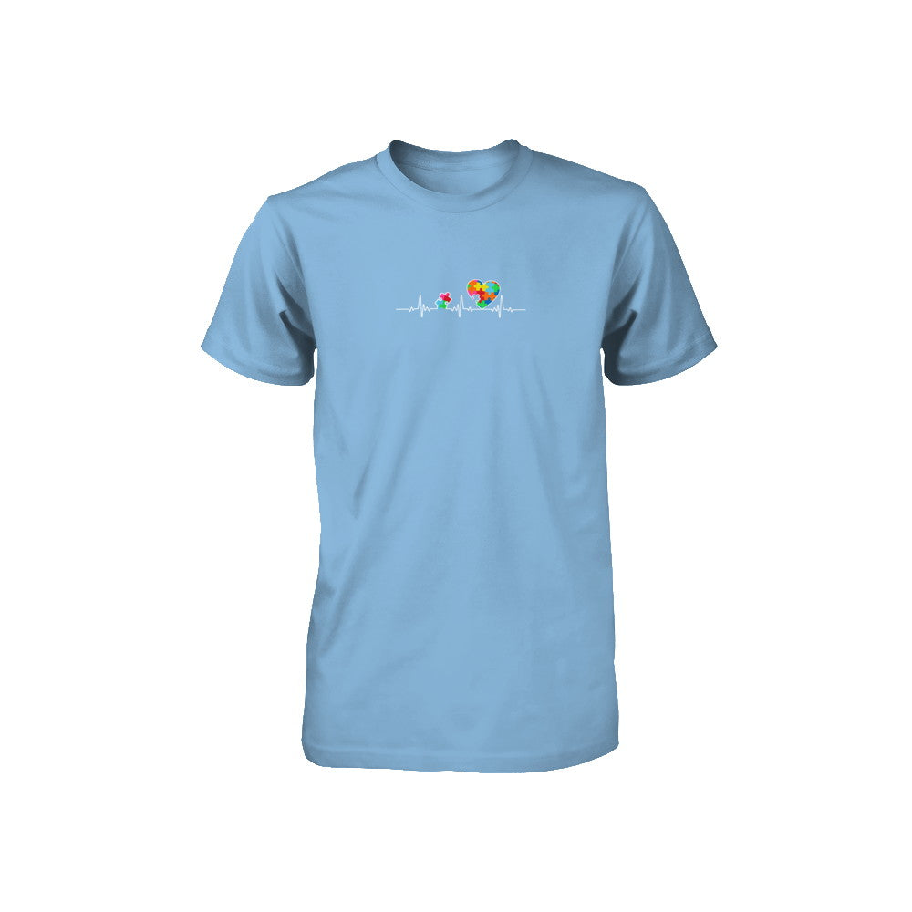 Autism Puzzle Heartbeat Autism Awareness Youth Youth Shirt | Teecentury.com