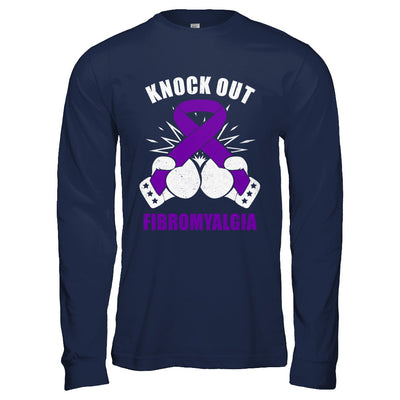 Boxing knock out Fibromyalgia Awareness Support T-Shirt & Hoodie | Teecentury.com