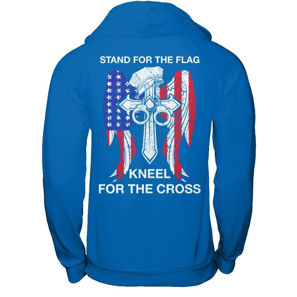 Police Stand For The Flag Kneel For The Cross T-Shirt & Hoodie | Teecentury.com