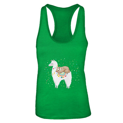 Funny Sloth Riding Llama Lover T-Shirt & Tank Top | Teecentury.com