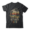 Retro Classic Vintage October 1978 44th Birthday Gift T-Shirt & Hoodie | Teecentury.com