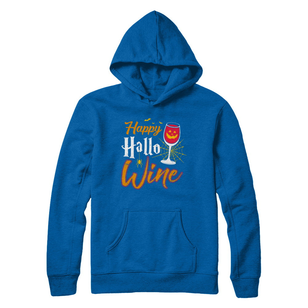 Happy Hallo Wine Funny Halloween T-Shirt & Sweatshirt | Teecentury.com