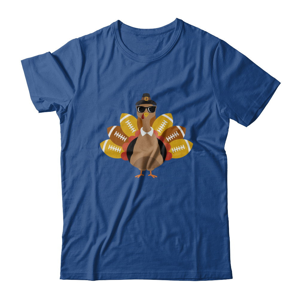 Turkey And Football Thankful Funny Thanksgiving T-Shirt & Hoodie | Teecentury.com
