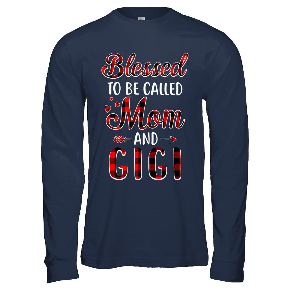 Red Buffalo Plaid Blessed To Be Called Mom And Gigi T-Shirt & Hoodie | Teecentury.com