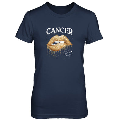 Cancer Zodiac June July Birthday Gift Golden Lipstick T-Shirt & Tank Top | Teecentury.com