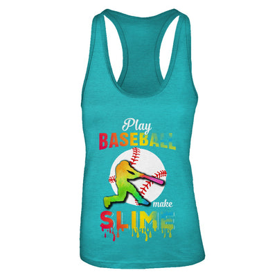 Play Baseball Make Slime Watercolor For Girl Women T-Shirt & Tank Top | Teecentury.com