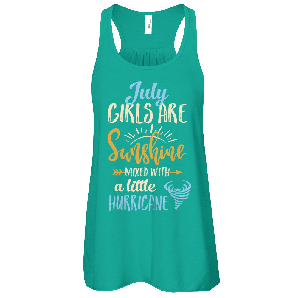July Girls Birthday Sunshine Mixed Little Hurricane T-Shirt & Tank Top | Teecentury.com