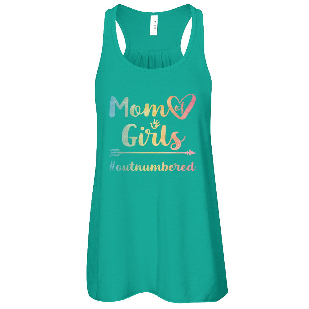 Mom Of Girls Outnumbered T-Shirt & Tank Top | Teecentury.com