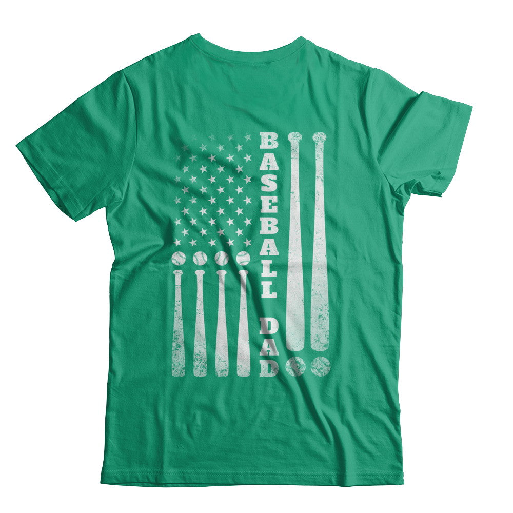 American Flag Vintage Baseball Dad Father's Day T-Shirt & Hoodie | Teecentury.com