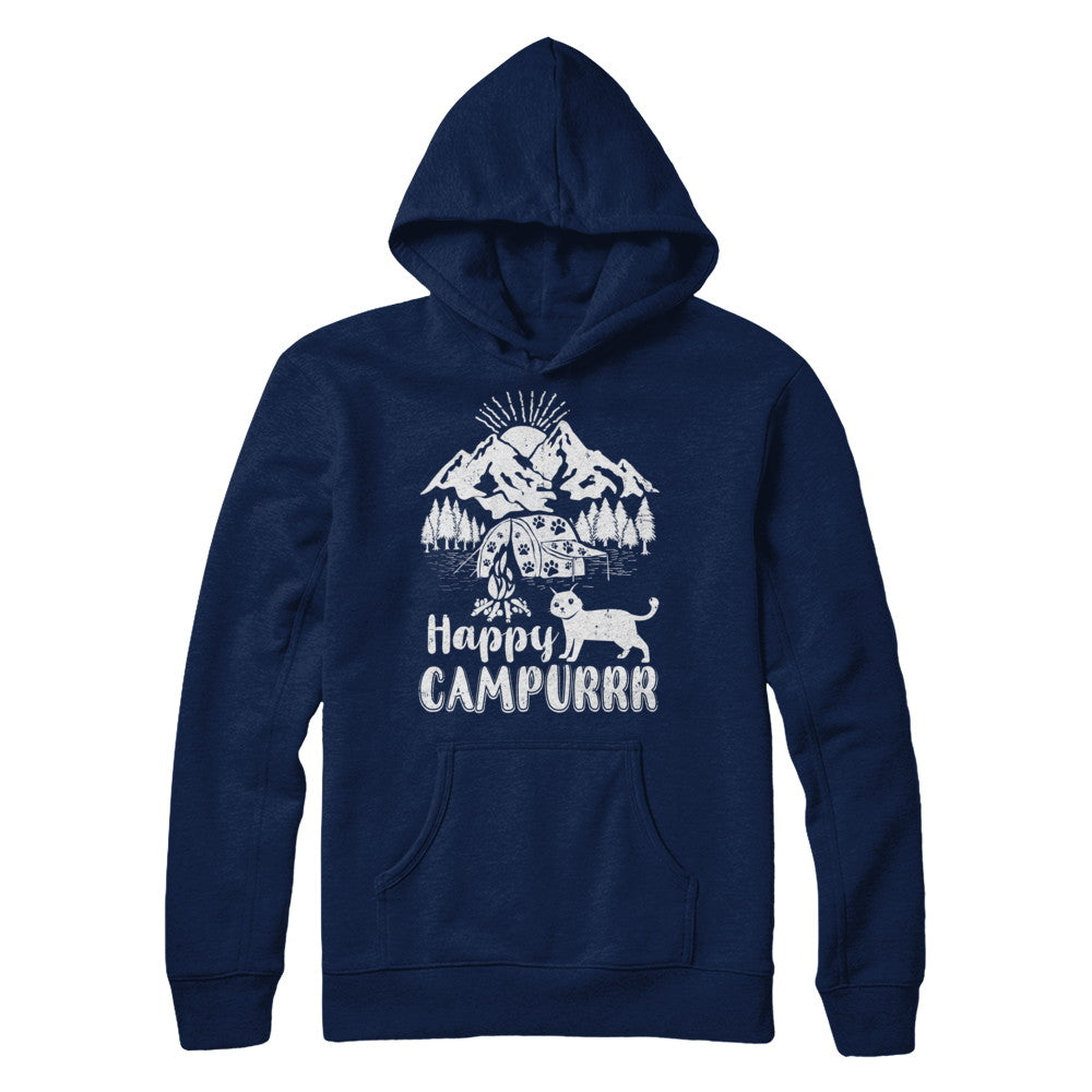 Cats Purr Happy Camppur Camper Camping T-Shirt & Hoodie | Teecentury.com