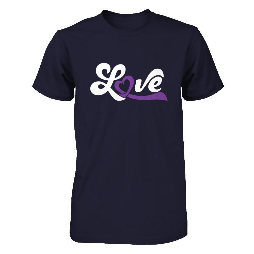Love Purple Awareness Ribbon T-Shirt & Hoodie | Teecentury.com