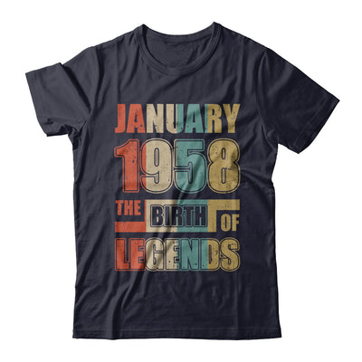 Vintage Retro January 1958 Birth Of Legends 64th Birthday T-Shirt & Hoodie | Teecentury.com