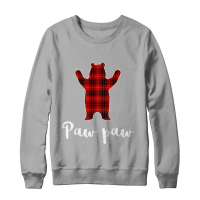 Red Paw Paw Bear Buffalo Plaid Family Christmas Pajamas T-Shirt & Sweatshirt | Teecentury.com