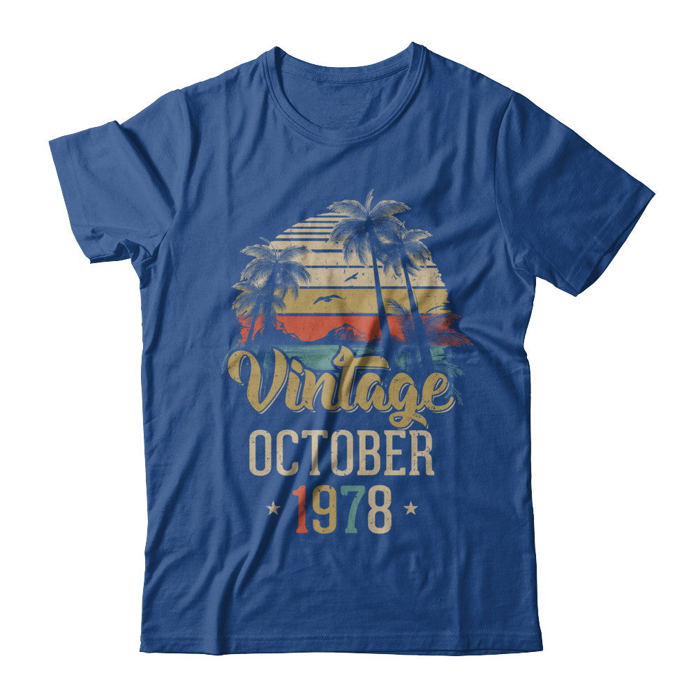 Retro Classic Vintage October 1978 44th Birthday Gift T-Shirt & Hoodie | Teecentury.com