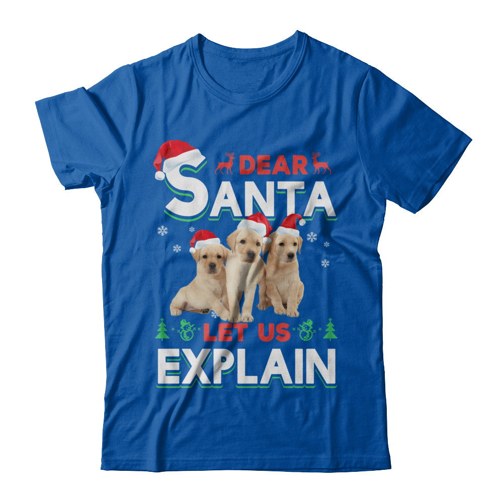 Dear Santa Funny Yellow Labrador Puppies Christmas Gift T-Shirt & Hoodie | Teecentury.com