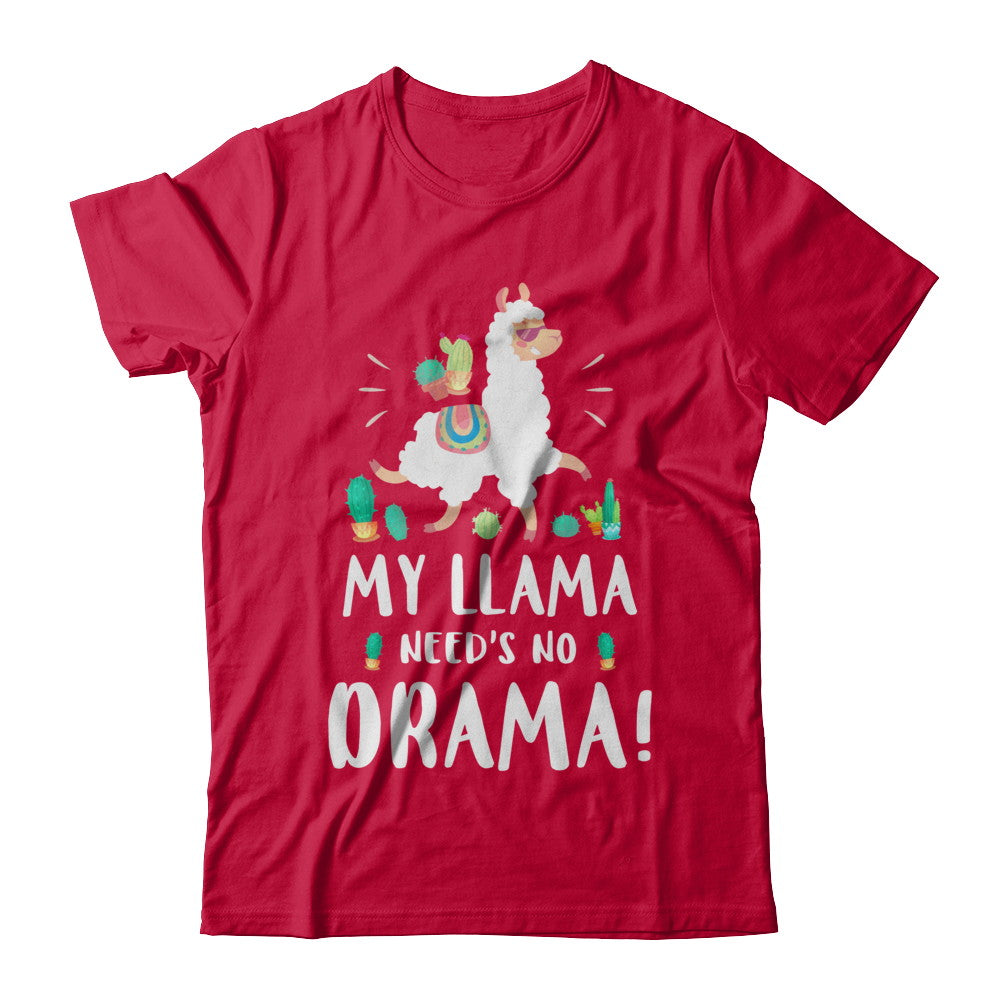 Funny Lama Cactus Llama Need's No Drama T-Shirt & Hoodie | Teecentury.com