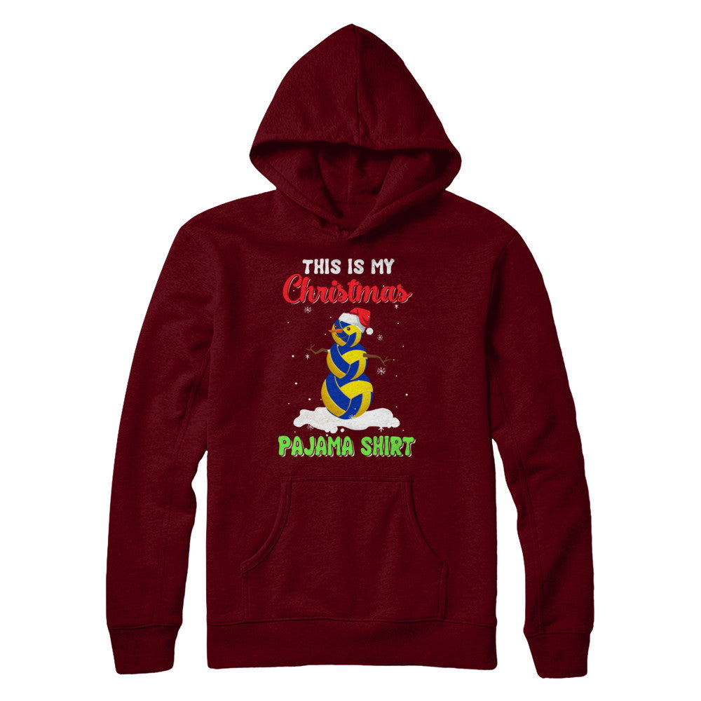 This Is My Christmas Pajama Xmas Snowman Volleyball T-Shirt & Sweatshirt | Teecentury.com