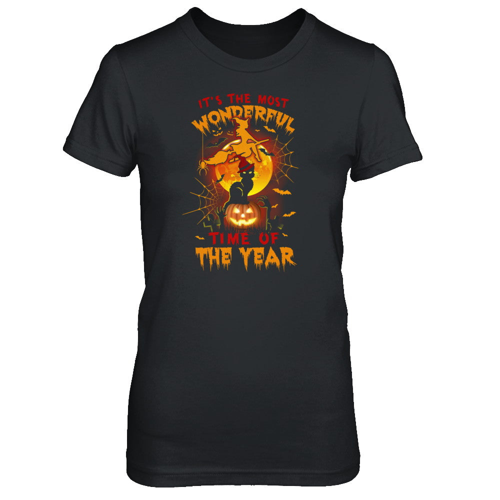 Halloween Cat It's The Most Wonderful Time Of The Year Witches T-Shirt & Tank Top | Teecentury.com