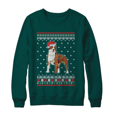 Pitbull Christmas Ugly Sweater Lights Dog Xmas Gift T-Shirt & Sweatshirt | Teecentury.com