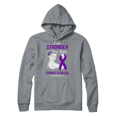 I Am Stronger Than Crohn's Colitis Awareness Support T-Shirt & Hoodie | Teecentury.com