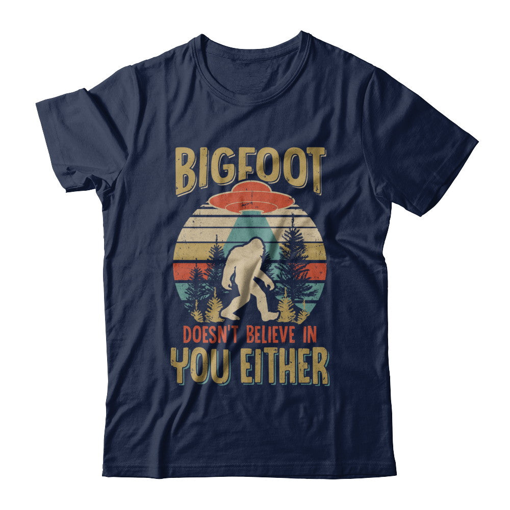 Retro Bigfoot Doesn't Believe In You Either UFO T-Shirt & Hoodie | Teecentury.com