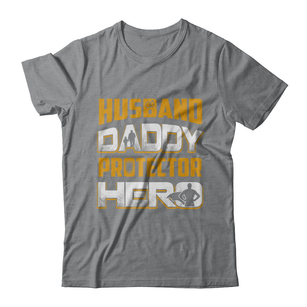 Husband Daddy Protector Hero T-Shirt & Hoodie | Teecentury.com