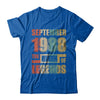 Vintage Retro September 1988 Birth Of Legends 34th Birthday T-Shirt & Hoodie | Teecentury.com