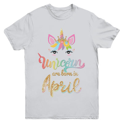 Cute Unicorns Are Born In April Birthday Gift Youth Youth Shirt | Teecentury.com