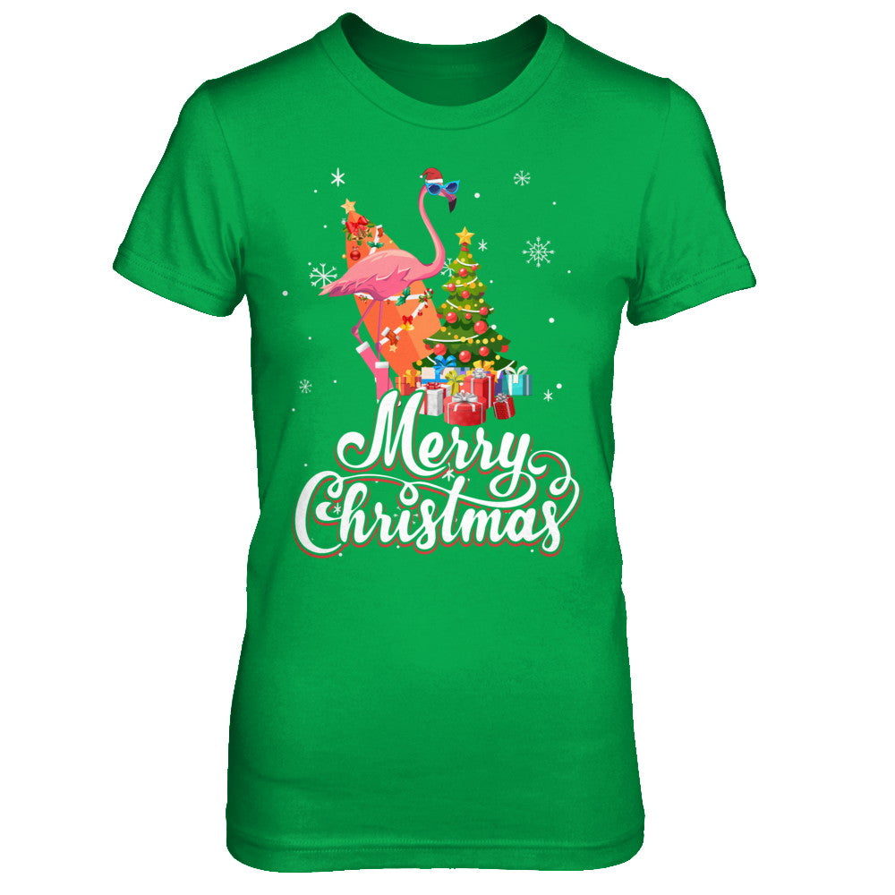 Flamingo Christmas Gift Merry Christmas Flamingo T-Shirt & Sweatshirt | Teecentury.com