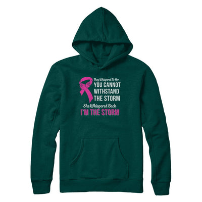 She Whispered Back I Am The Storm Breast Cancer T-Shirt & Hoodie | Teecentury.com