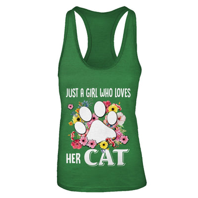 Just A Girl Who Loves Her Cat T-Shirt & Tank Top | Teecentury.com