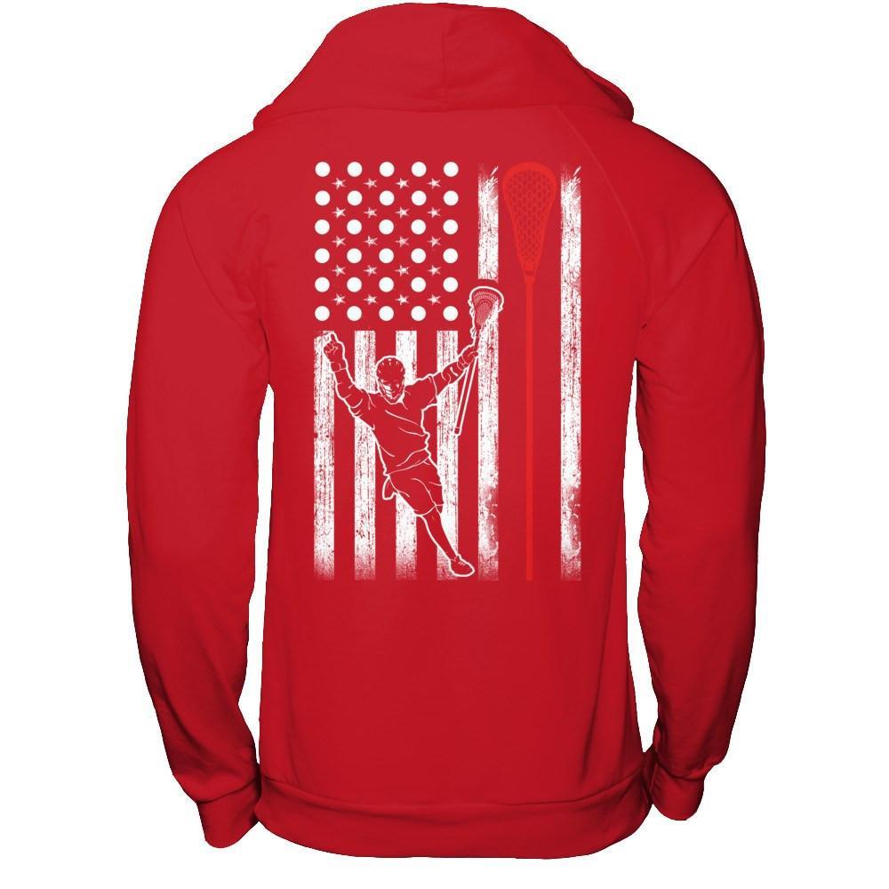 Lacrosse American Flag T-Shirt & Hoodie | Teecentury.com