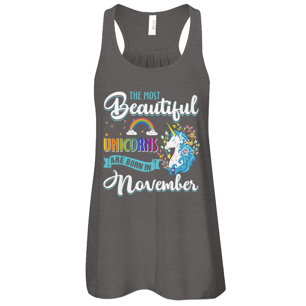 The Most Beautiful Unicorns Are Born In November Birthday T-Shirt & Tank Top | Teecentury.com
